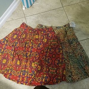 2 Lularoe Size M Madison skirts